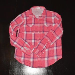 Cute Pink Plaid Maurices Button Up Shirt L